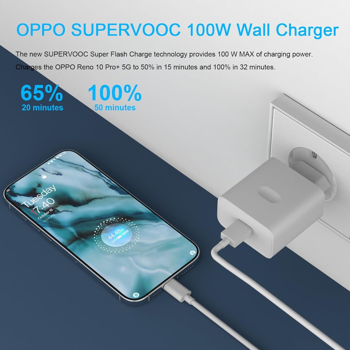 Chargeur Vooc 100W (officiele charger)