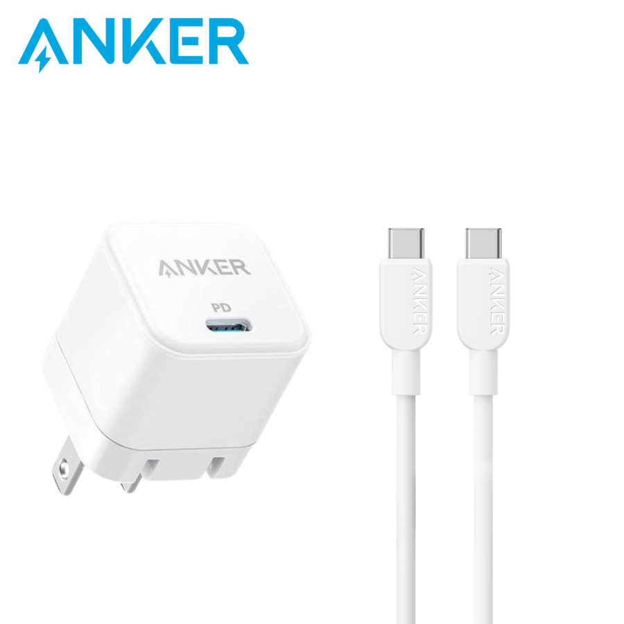 Pack Chargeur + Câble Anker (lightning/type C) 20w