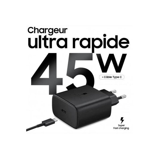 chargeur samsung 45w officiele + Cable 1.8m