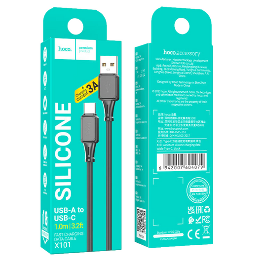Cable hoco X101 usb A to type C